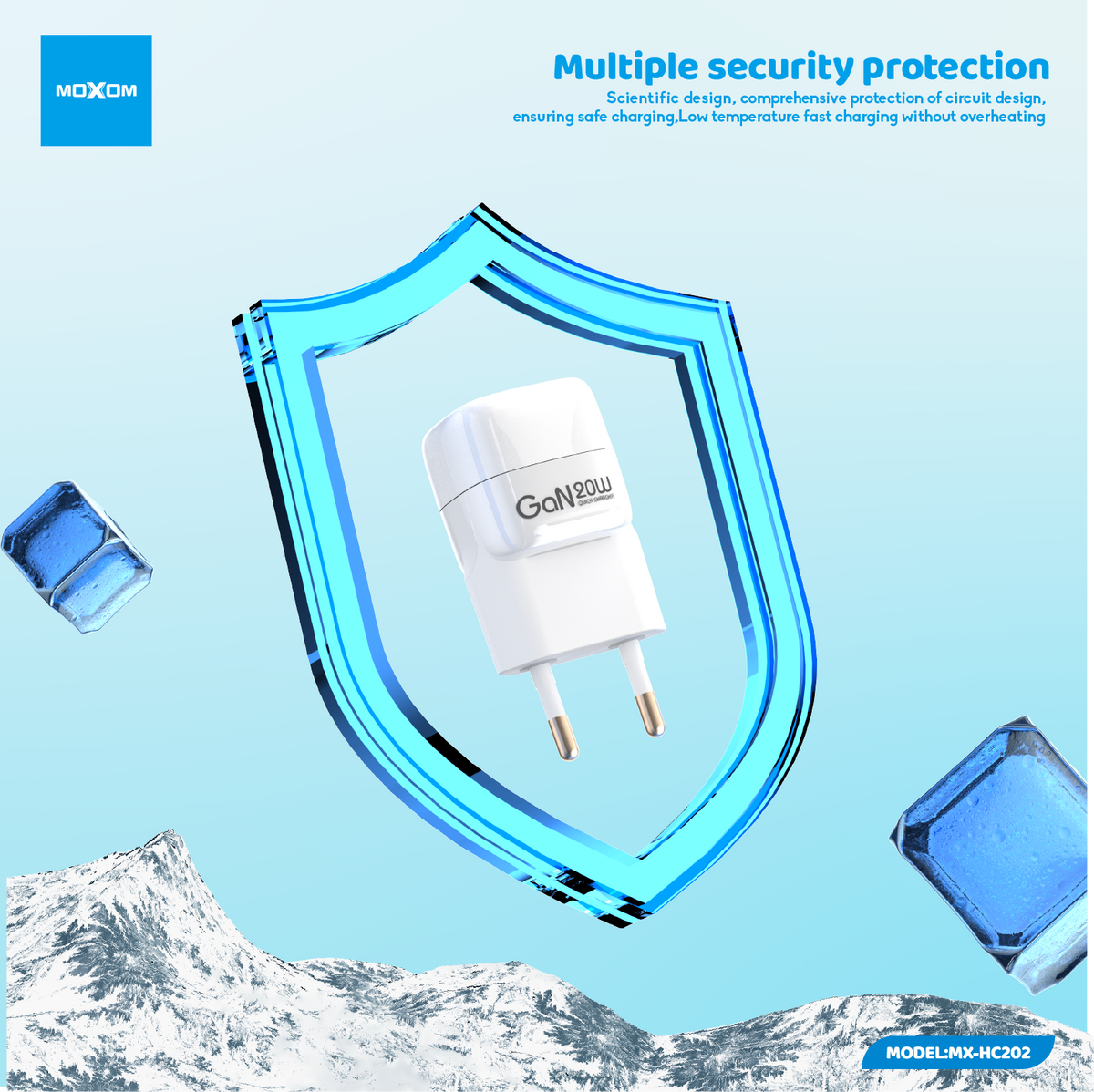 MOXOM MX-HC202 Dual USB Wall Charger – 2.4A, Charge Two Devices From One Plug, Compact