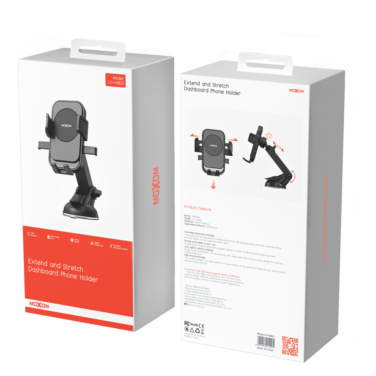 Extendable Dashboard Phone Holder – MOXOM LX-VS823