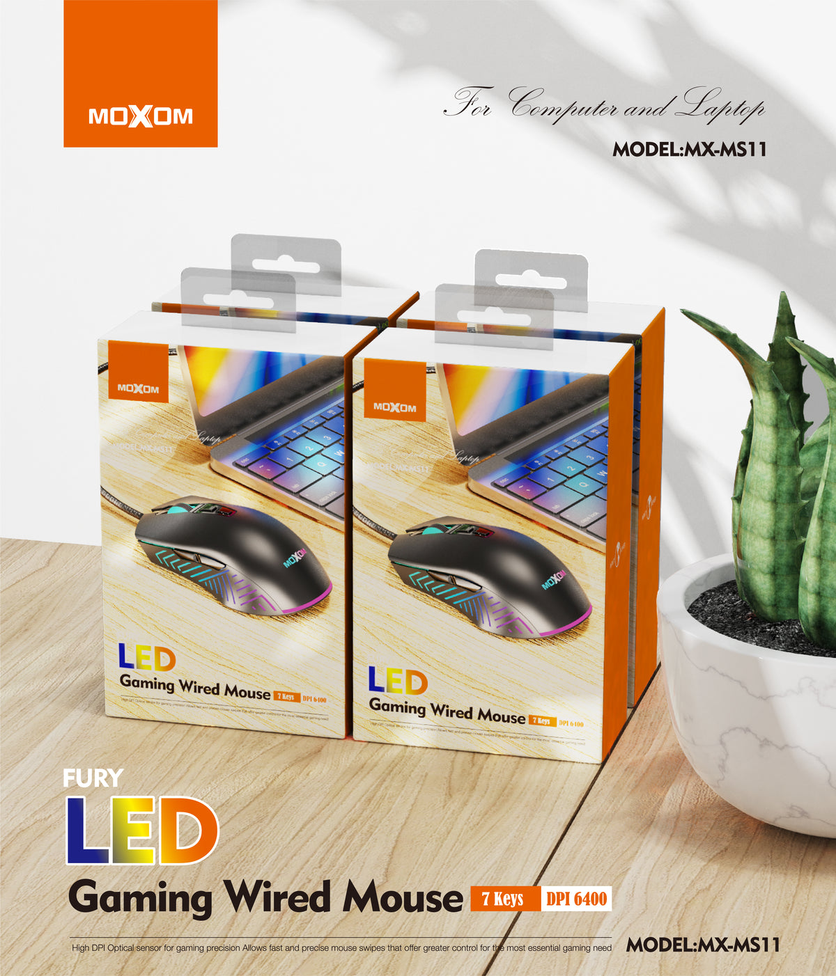 Moxom MX-MS11 Fury LED Gaming Mouse