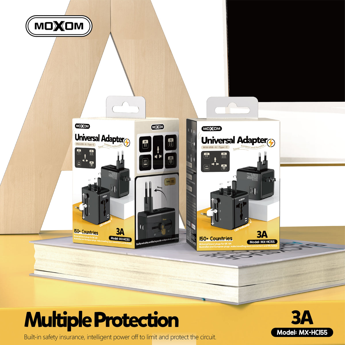 Universal Travel Adapter Converter Charger MOXOM MX-HC155