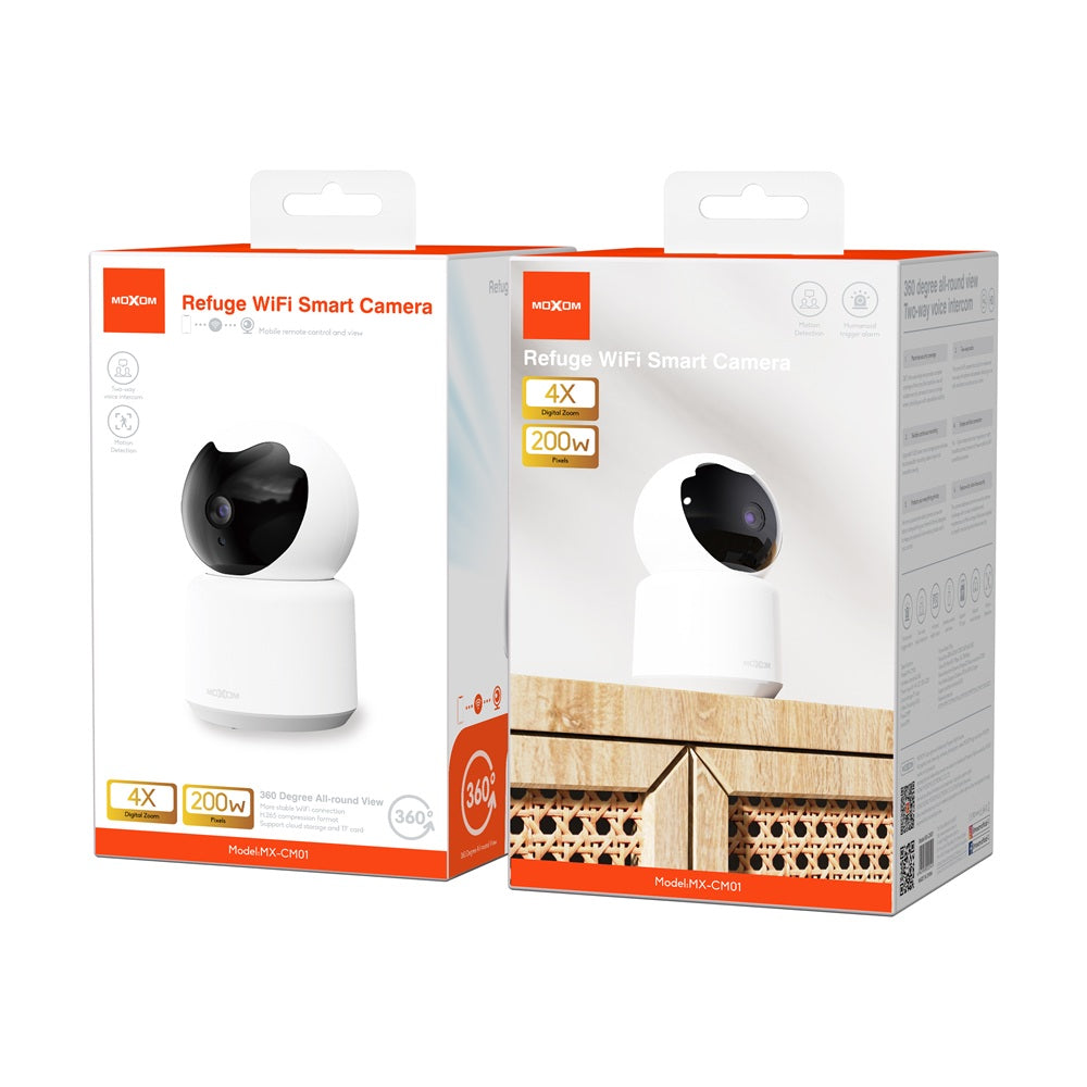 Moxom CM01 Wi-Fi 360 Security Camera with Night Vision & Motion Detection