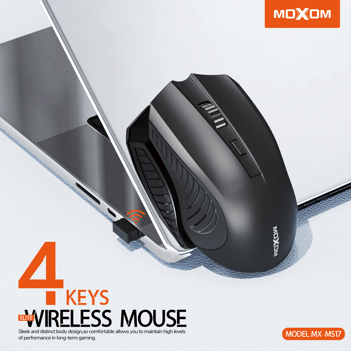 Moxom ergonomic 4 Keys Wireless Mouse MX-MS17