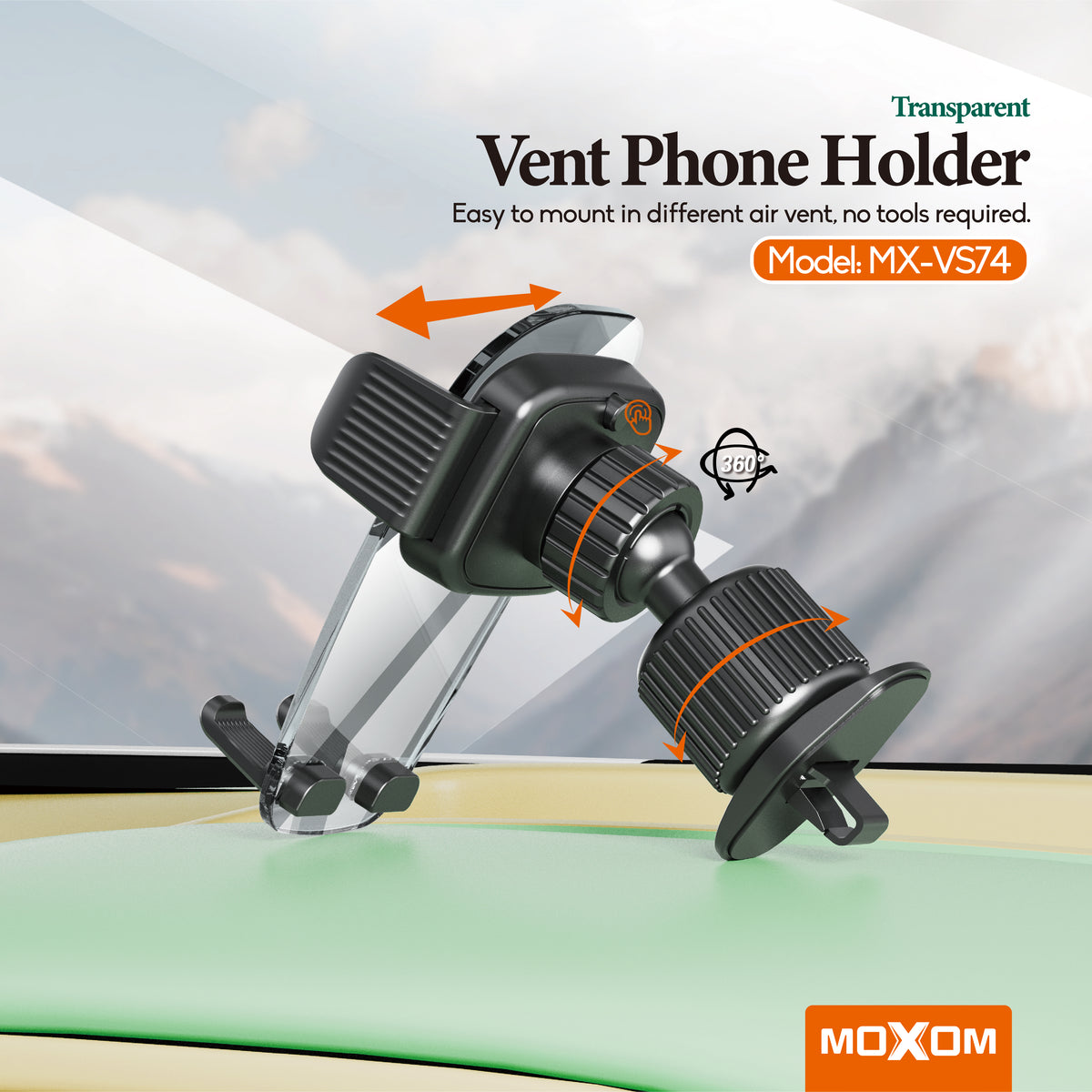 Moxom MX-VS74 Transparent Vent Phone Holder