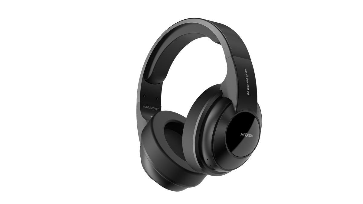 MOXOM MX-WL77 Wireless Over-Ear Headphones – Bluetooth 5.3, Powerful Bass, Padded Comfort