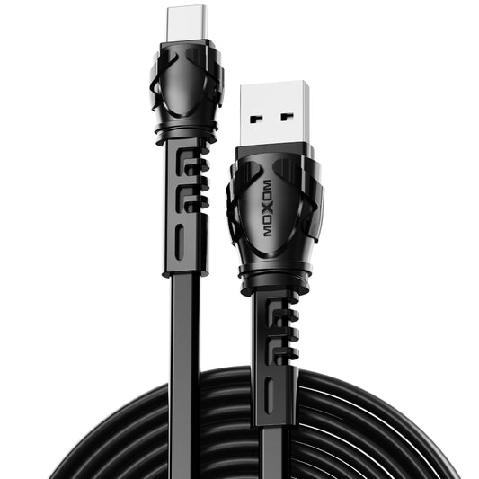 MOXOM MX-CB300 Fast Charging Cable – 3A, Type-C / Lightning / Micro USB, Black or White, 1m