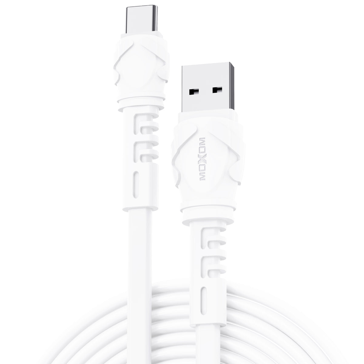 MOXOM MX-CB300 Fast Charging Cable – 3A, Type-C / Lightning / Micro USB, Black or White, 1m