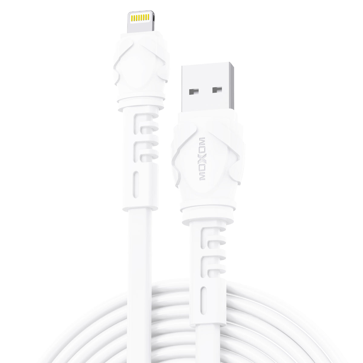 MOXOM MX-CB300 Fast Charging Cable – 3A, Type-C / Lightning / Micro USB, Black or White, 1m