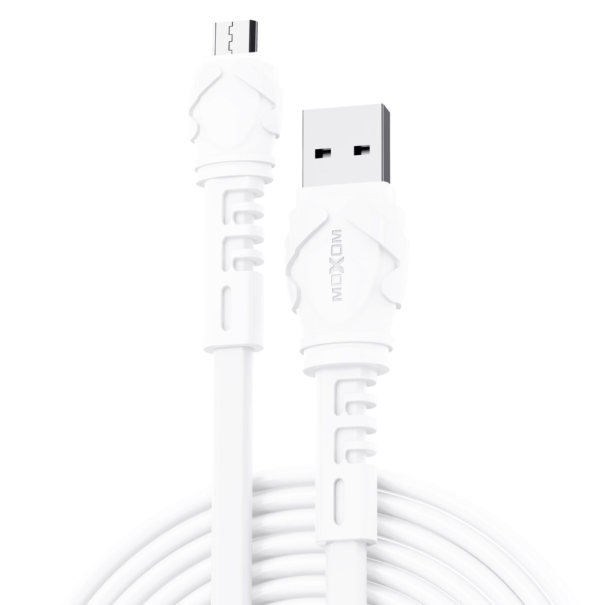 MOXOM MX-CB300 Fast Charging Cable – 3A, Type-C / Lightning / Micro USB, Black or White, 1m