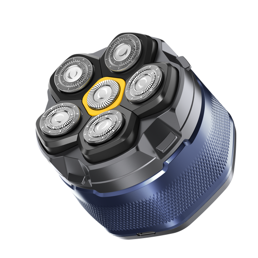 MOXOM MX-ER07 6-Head Magnetic Electric Shaver – LCD Display, 150 Min Cordless, Type-C Fast Charge