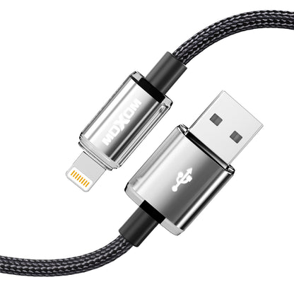 MOXOM MX-CB208 3A Fast Charging Cable – Micro USB / Lightning / Type-C, Surge Protection Chip, Black