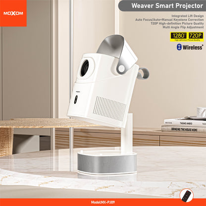MOXOM MX-PJ09 Smart Projector – Portable Home Cinema, Big-Screen Movies & Gaming, Remote Included