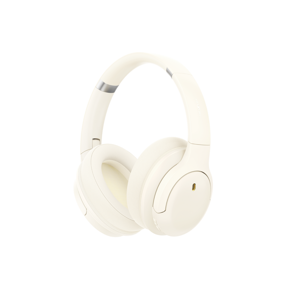 MOXOM MX-WL84 Wireless Headphones – Hi-Fi Sound, 26H Battery, Padded Comfort, Beige