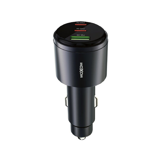 MOXOM LX-VC808 95W 3-Port Car Charger – 65W USB-C Laptop PD/PPS + 30W USB-C + 18W QC USB-A