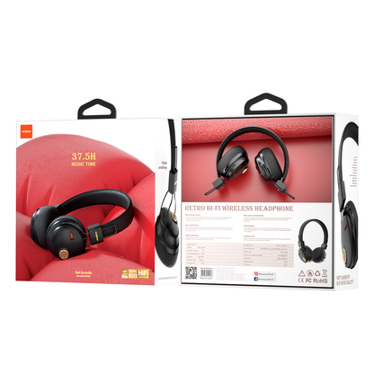 MOXOM MX-WL89 Wireless On-Ear Headphones – Bluetooth 5.3, Up to 37.5H Playtime, Bass Boost, Foldable