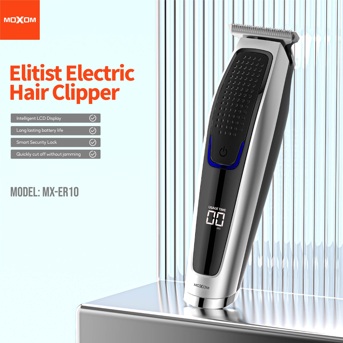 MOXOM MX-ER10 Electric Shaver & Beard Trimmer – Rechargeable, Compact, Travel-Friendly