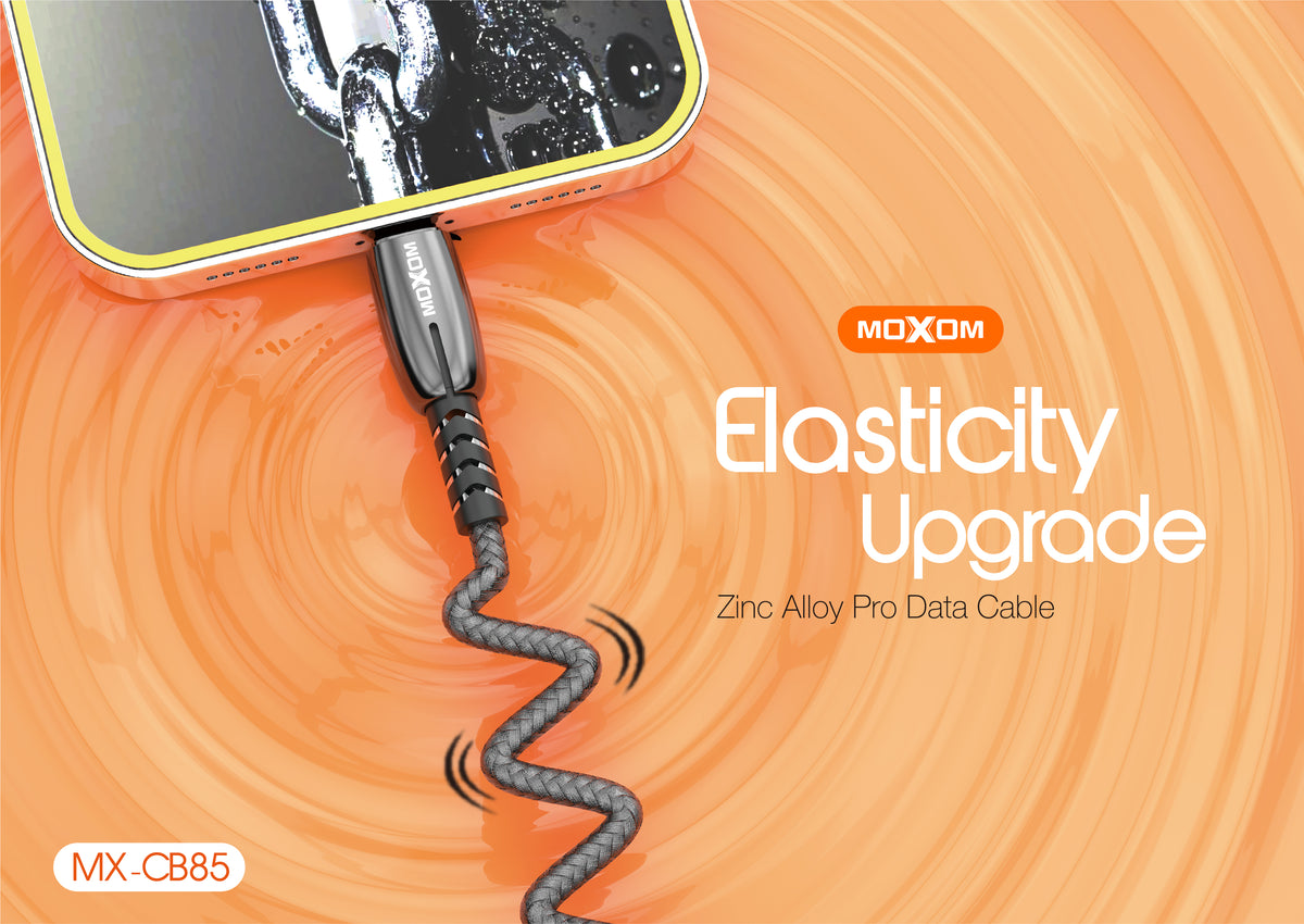 MOXOM MX-CB85 USB-A to Lightning Cable – 3A Fast Charging for iPhone & iPad, 1m