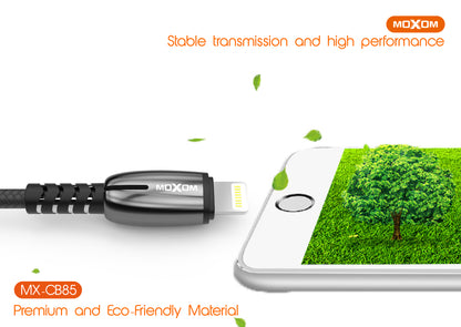 MOXOM MX-CB85 USB-A to Lightning Cable – 3A Fast Charging for iPhone & iPad, 1m
