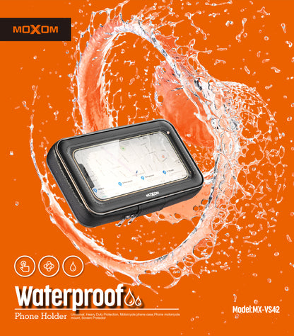 MOXOM MX-VS42 Rider Bike Phone Holder – Fits 5.5"–7.2" Phones, Vibration-Resistant Handlebar Clamp