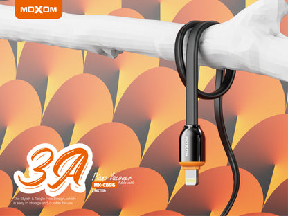 MOXOM MX-CB96 Fast Charging & Data Cable – Lightning / Micro USB / Type-C, Clean White, 1m