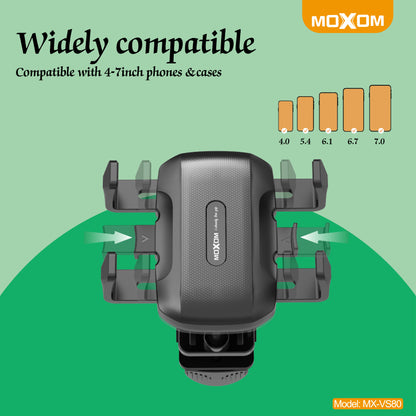 MOXOM MX-VS80 Motorcycle & Bicycle Phone Holder – 360° Rotation, Vibration-Resistant Clamp