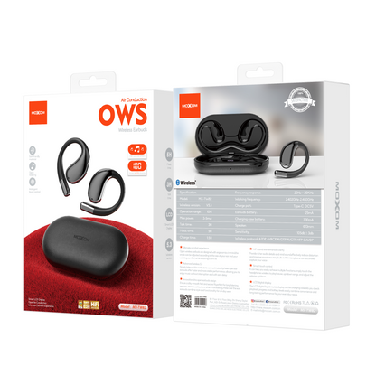 MOXOM MX-TW82 Adventure Open-Ear Wireless Earbuds – OWS, Stay Aware for Running & Cycling, BT 5.3