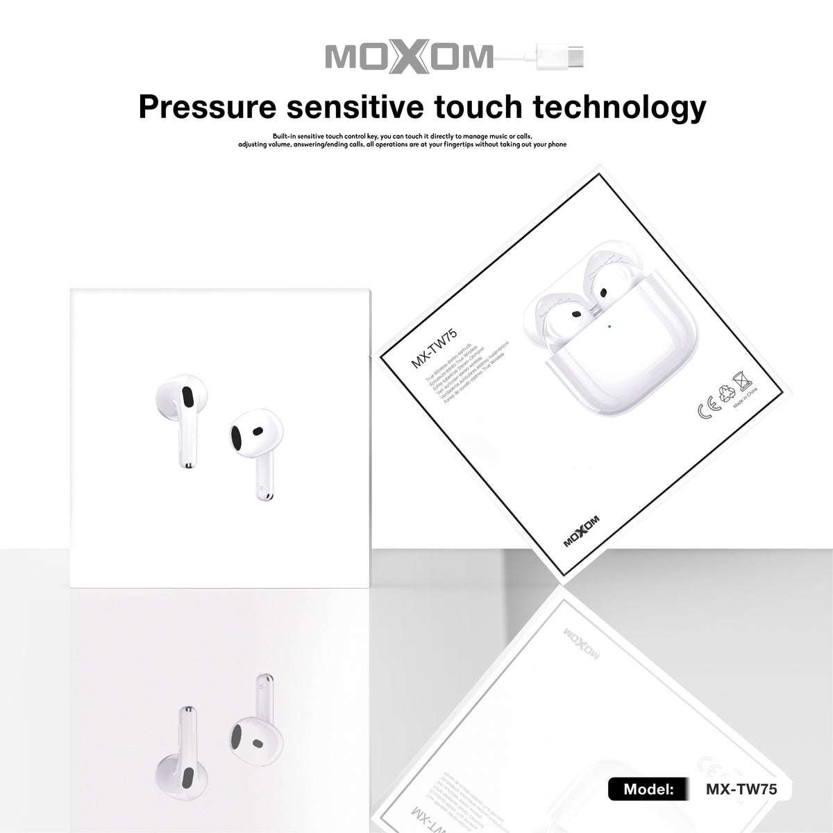MOXOM MX-TW75 4th Gen Wireless Headphones – 45H Playback, Bluetooth 5.3, All-Day Comfort