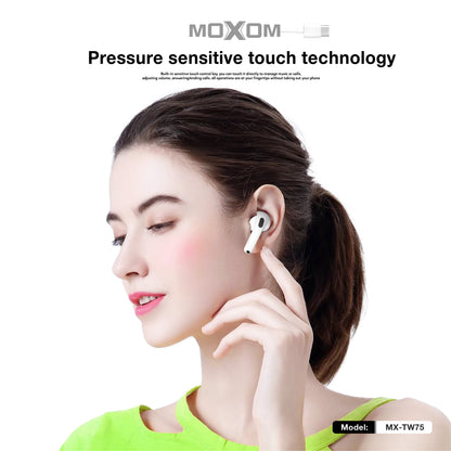 MOXOM MX-TW75 4th Gen Wireless Headphones – 45H Playback, Bluetooth 5.3, All-Day Comfort