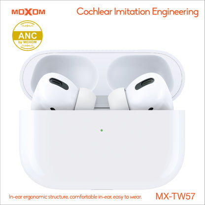 MOXOM MX-TW57 True Wireless Earbuds – Touch Controls, Works with iPhone, Android & Laptop