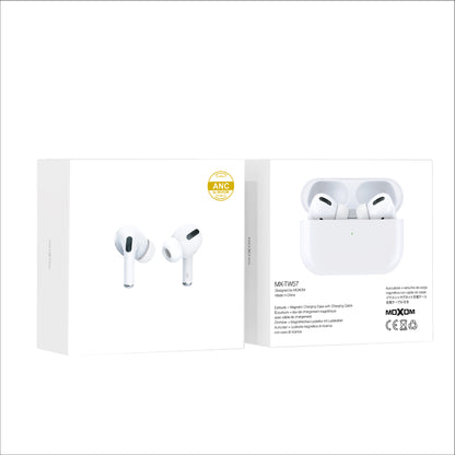 MOXOM MX-TW57 True Wireless Earbuds – Touch Controls, Works with iPhone, Android & Laptop