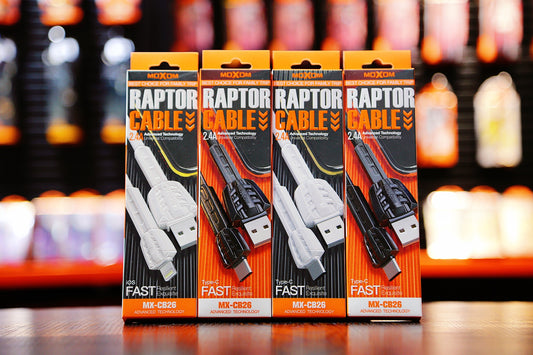 MOXOM MX-CB26 Raptor Charging Cable (Pack of 2) – Type-C / Lightning / Micro USB, 2.4A Fast Charging