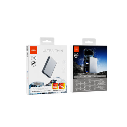 MOXOM MX-PB213 10000mAh Magnetic Wireless Power Bank – 20W Fast Charging, Ultra-Thin, MagSafe Compatible