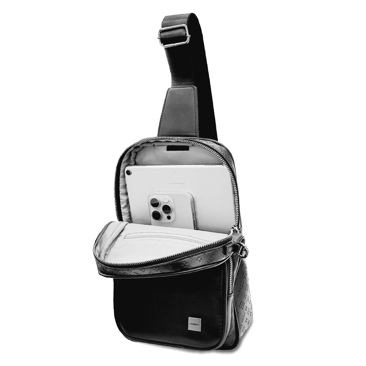 MOXOM MX-BA10 Fingerprint Lock Crossbody Bag – Anti-Theft Business Sling Bag, Keyless Security