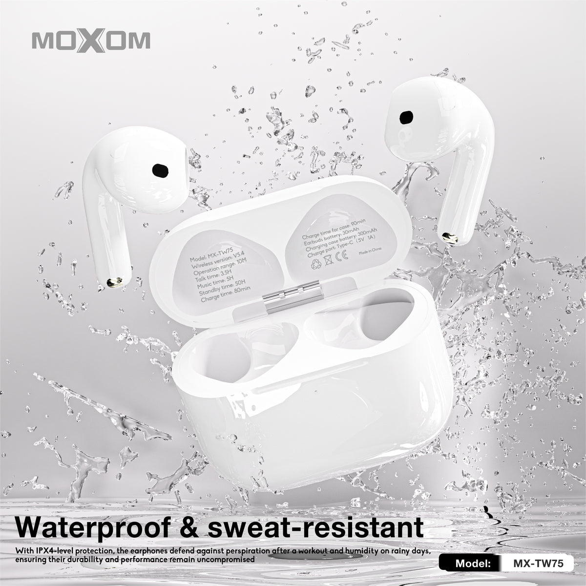 MOXOM MX-TW75 4th Gen Wireless Headphones – 45H Playback, Bluetooth 5.3, All-Day Comfort