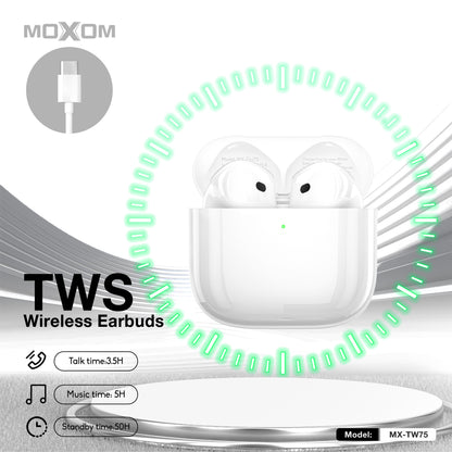 MOXOM MX-TW75 4th Gen Wireless Headphones – 45H Playback, Bluetooth 5.3, All-Day Comfort
