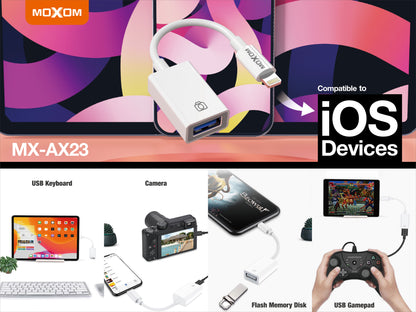 Moxom OTG Lightning To Usb Adapter (MX-AX23)