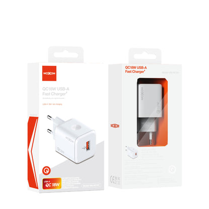 MOXOM MX-HC161 18W QC3.0 Ultra-Compact Wall Charger – USB-A Fast Charging, Low-Profile Design