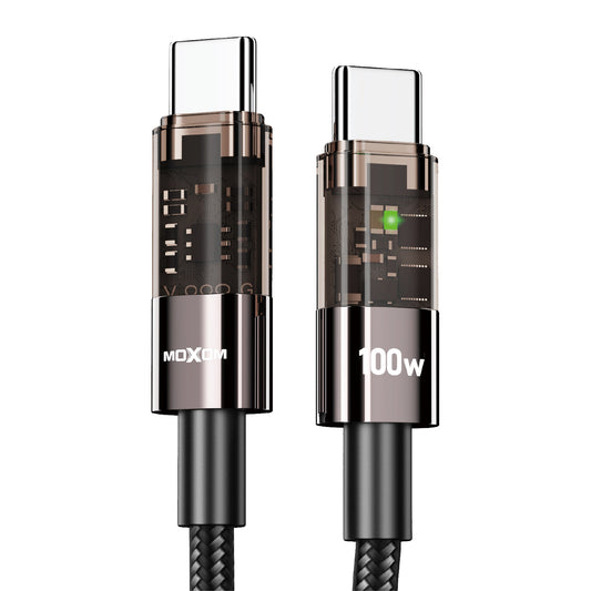 MOXOM LX-CB847 Braided USB-C to USB-C Cable – PD Fast Charging, Tangle-Resistant, Extra Long 1.8m