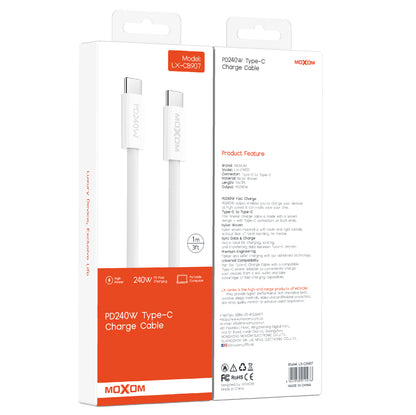 MOXOM LX-CB907 240W USB-C to USB-C Cable – PD Super Fast Laptop & Phone Charging, 1m