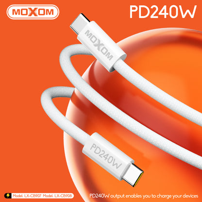 MOXOM LX-CB907 240W USB-C to USB-C Cable – PD Super Fast Laptop & Phone Charging, 1m