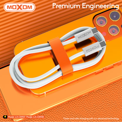 MOXOM LX-CB907 240W USB-C to USB-C Cable – PD Super Fast Laptop & Phone Charging, 1m