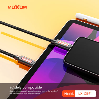 MOXOM LX-CB911 USB-C to USB-C Cable – 60W PD Fast Charging, Nylon Braided, Zinc Alloy, 1m