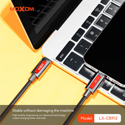 MOXOM LX-CB912 USB-C to Lightning Cable – 36W PD Fast Charging, Nylon Braided, Zinc Alloy, 1m