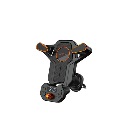 MOXOM LX-VS808 2-in-1 Vent Phone Holder + Bluetooth FM Transmitter – Stream to Car Stereo, USB Charging