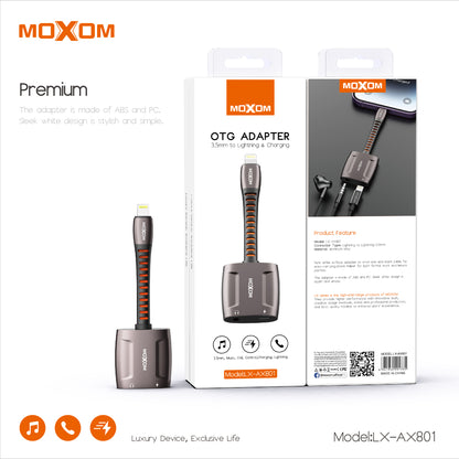 Moxom LX-AX801 3.5mm to Lightning Adapter with Charging