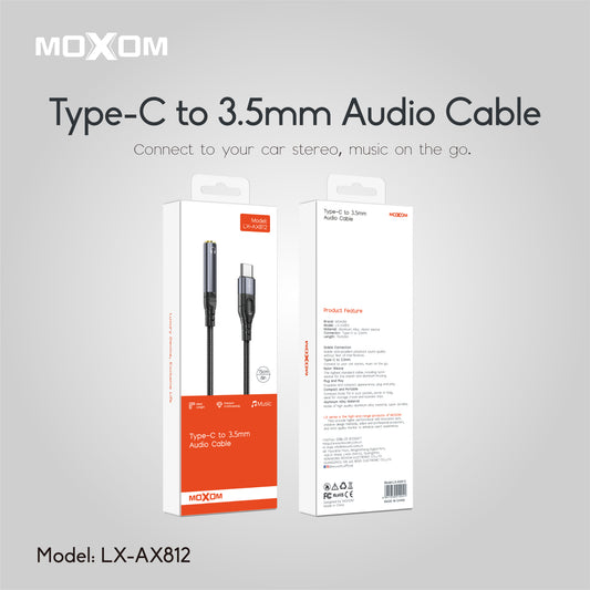 Moxom LX-AX812 Type-C to 3.5mm AUX Audio Adapter