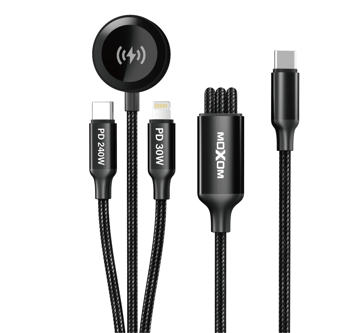 Moxom LX-CB916 Magnetic Wireless Watch Charger & Multi-Device Cable
