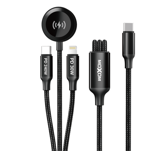 Moxom LX-CB916 Magnetic Wireless Watch Charger & Multi-Device Cable