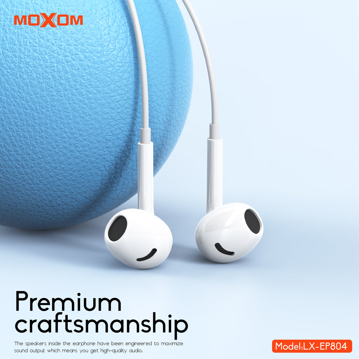 3.5mm AUX Dynamic Wired Earphone – MOXOM LX-EP804