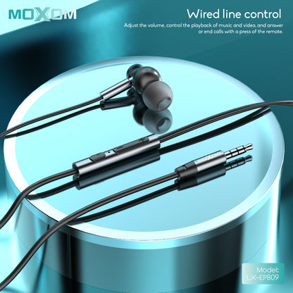 3.5mm AUX Dynamic Wired Earphone – MOXOM LX-EP809