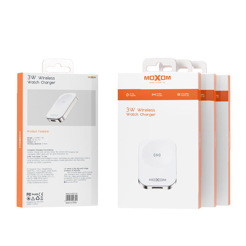 Moxom LX-HC811 3W Wireless Watch Charger – White